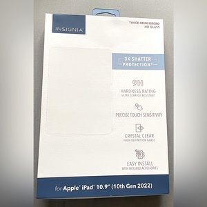 Apple iPad 10th Gen 2022 INSIGNIA Reinforced HD Glass Screen Protector
